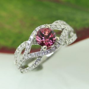 Pink Tourmaline, Diamonds and White gold. Yum!